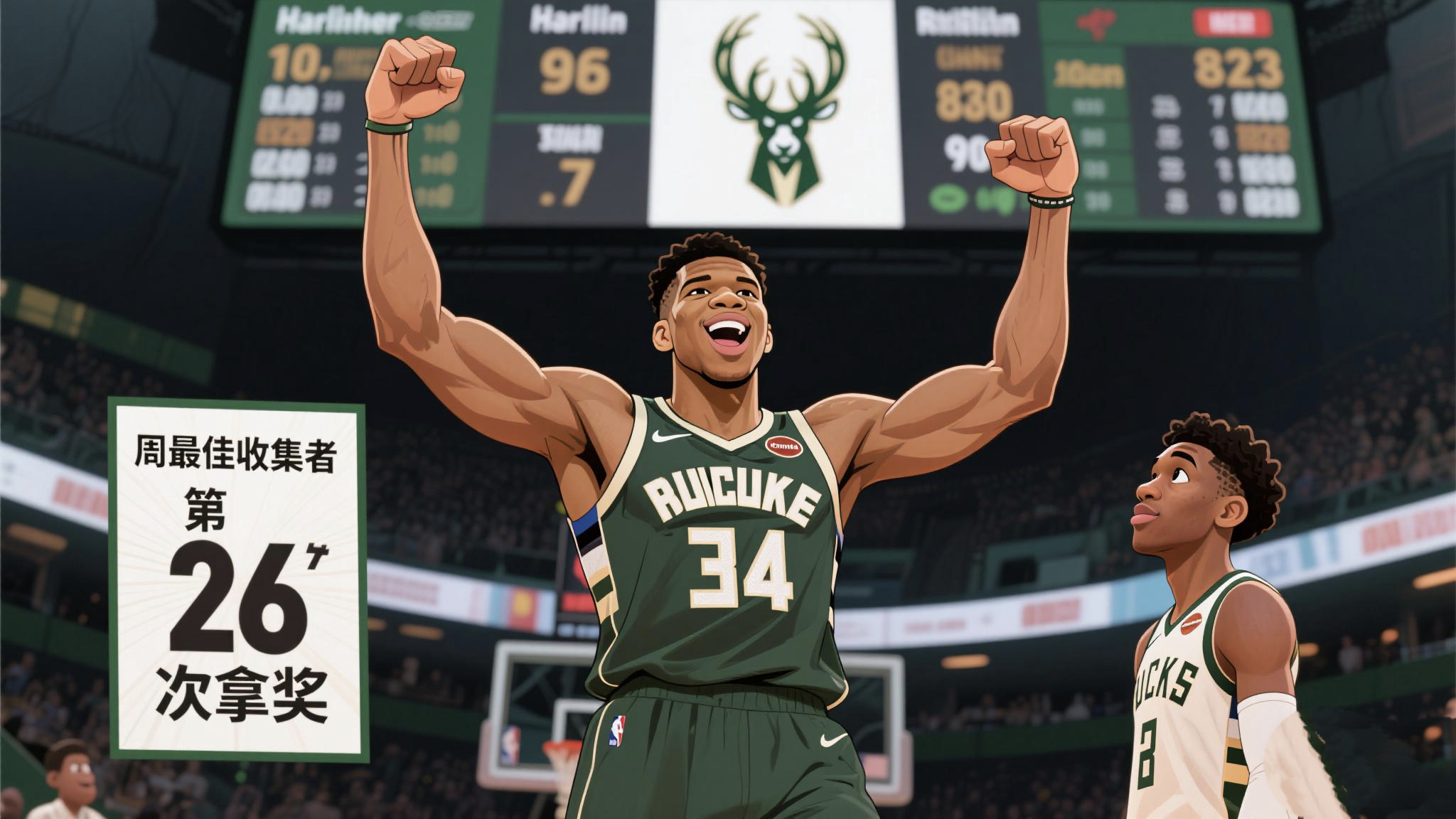 吉林队逆转热火，字母哥高光表现的简单介绍